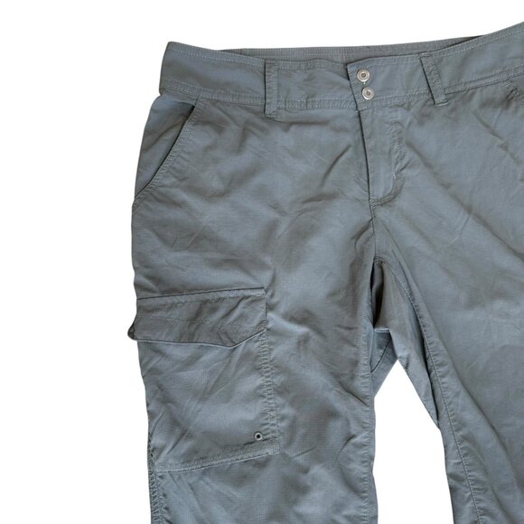 COLUMBIA Capri Pants Womens 6 Silver Ridge Cargo 32x21 Gray Hiking - Picture 2 of 6